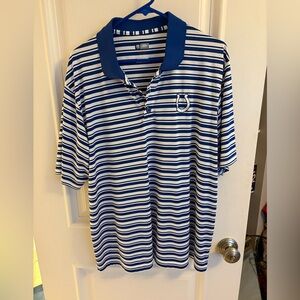 Indianapolis Colts blue and white striped polo